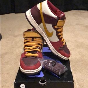 Nike Dunk Mid Pro SB- Deep Burgundy/ Bronze